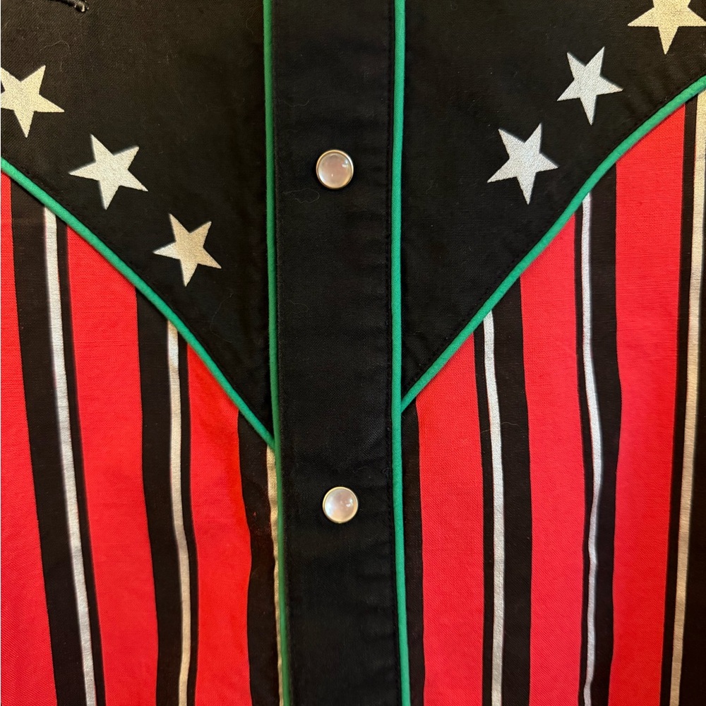 Vintage 90s Cowboy Mickey Western Snap Front Shirt - Picture 4 of 6